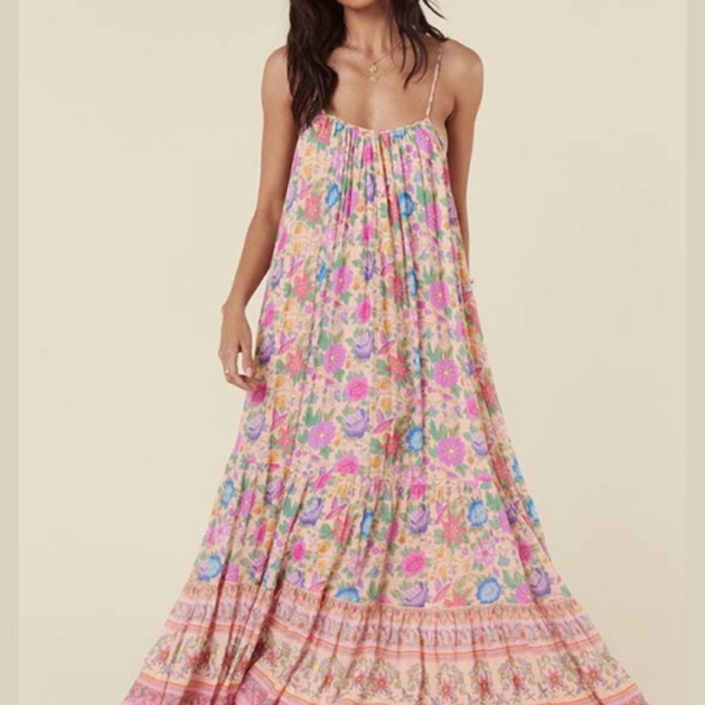 SPELL Mossy strappy dress